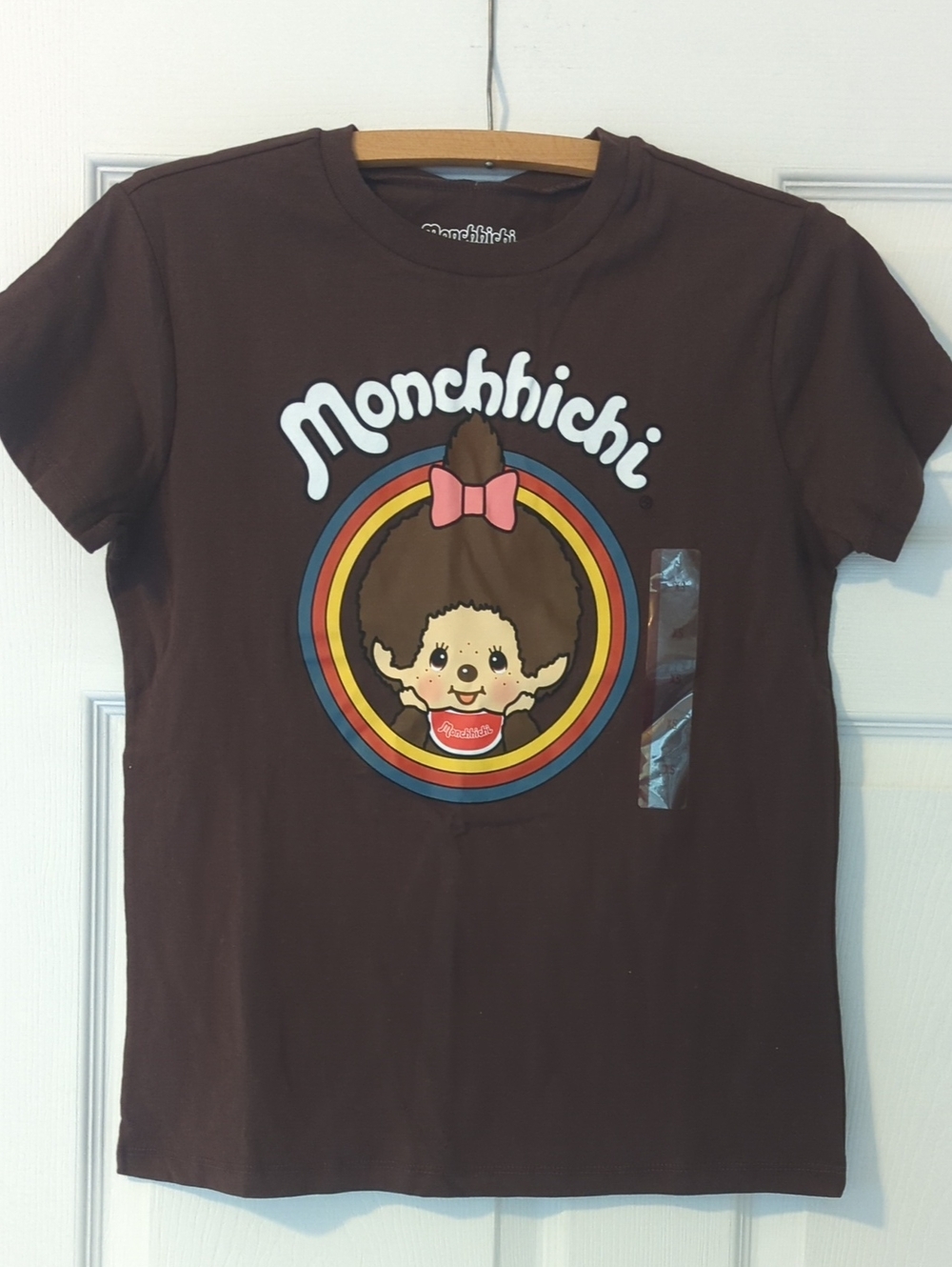 Monchhichi Women's XS Brown Graphic Short Sleeve Tee NWTNew